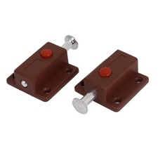 Window Cabinet Push Button Spring Load Automatic Door Bolt Latches Lock 2pack