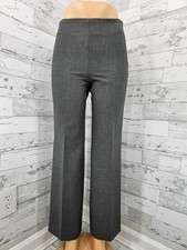 Talbots Womens Petite 2P Straight Leg Trousers Charcoal Gray Stretch