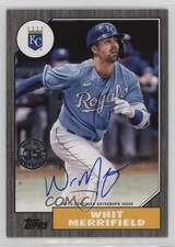 2022 Series 1 1987 Topps Baseball Black /199 Whit Merrifield #87BA-WM Auto 1j8z