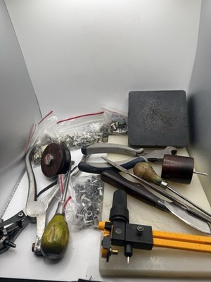 Vintage Leathercraft Tool Lot Alphabet Stamps Embossing Tools & Accessories