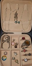 Jewlery Lot And Jewlery Box Ice Blue Moisannite Earrings Charm Bracelet Channel 
