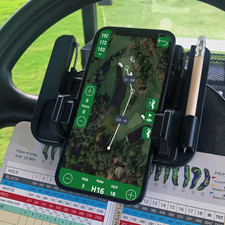Golf Cart Phone Holder Steering Wheel Cell Phone Mount Flip up Club Car Golf Car