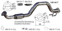 Abgasrohr Ernst 140447 FüR VW Caddy 2CB 2KJ 2CJ 2KB 2CA 2KH 2CH 2KA 3