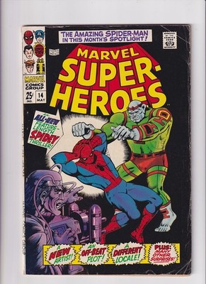 Marvel Super-Heroes (1967) #  14 (5.0-VGF) (396431) Spider-Man 1968