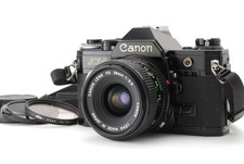 NEAR MINT Canon AE-1 Black 35mm Film Camera New FD 28mm F/2.8 Lens From JAPAN
