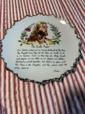 VTG MCM Dan Brechner Scalloped Edge Plate The Lords Prayer