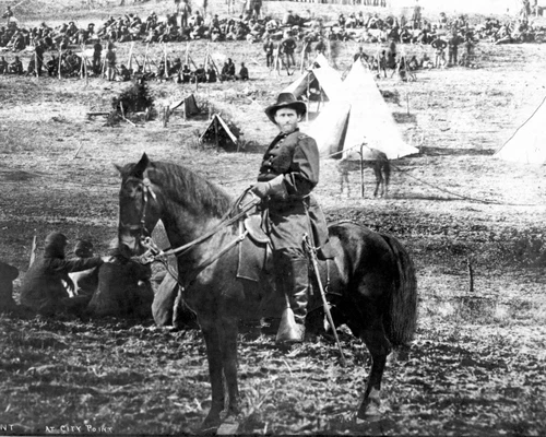 New 8x10 Civil War Photo: Union - Federal General Ulysses S. Grant on Horse