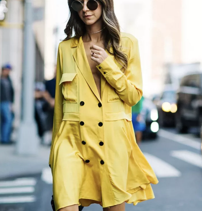 canary yellow dress