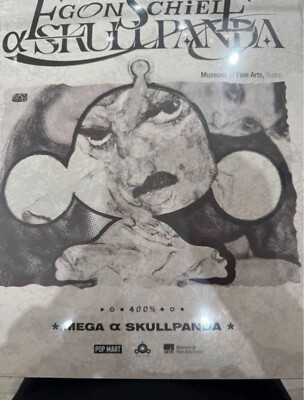 POP MART MEGA α SKULLPANDA 400% Egon Schiele collaboration Action