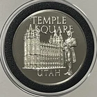 1972 Temple Square Salt Lake Utah Sterling Silver Round Proof Rare Coin Medal