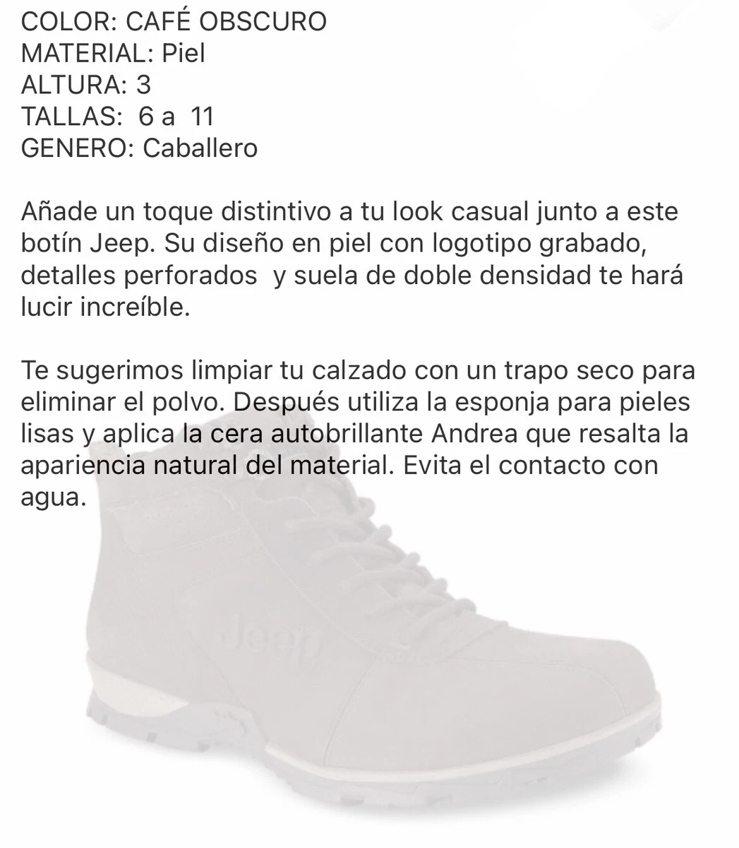 Botas Casuales Jeep de Piel para Hombre