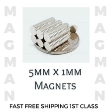 Extra Strong Magnets 5mm x 1mm Disc Magnet Round circle small UK SELLER GET FAST