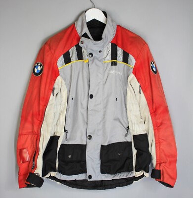 BMW MOTORRAD RALLYE MOTORCYCLE JACKET SIZE 54 RED WITH GRAY AND