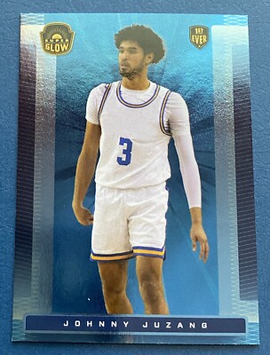 JOHNNY JUZANG 2021 SUPER GLOW FIRST EVER BASE BLUE FOIL CARD 40 UCLA BRUINS