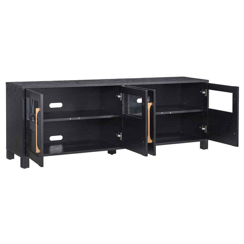 Holbrook Black Grain Rectangular TV Stand for TV's up to 75 in. eBay
