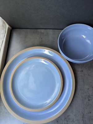 Lot Of 3 Midwinter Ltd Bluestone Dinner Salad Plate Soup/Cereal Bowl 