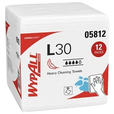 WypAll General Clean L30 Heavy Duty Cleaning Towels 1080 Sheets 12 Packs
