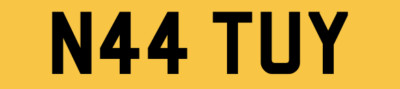 NAT NATTY NATT NATALIE NATS NUMBER PLATE PRIVATE REGISTRATION N44 TUY UK CAR REG