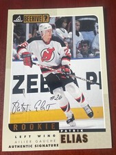 97-98 PINNACLE BEE HIVE ROOKIE 5 X 7 AUTO PATRIK ELIAS RC #53 NEW JERSEY DEVILS