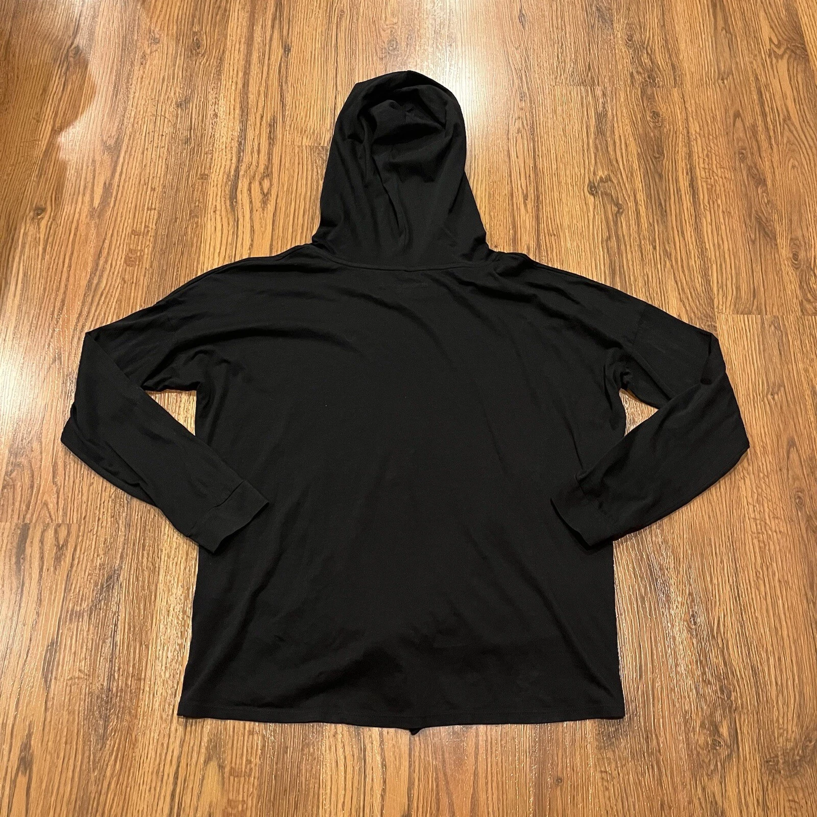 beyond-yoga hooded knot tie front pima cotton lightweight shirt