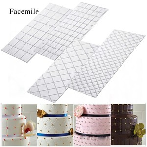 4 Pcs Plastic Cake Decorating Impression Imprint Prints Fondant