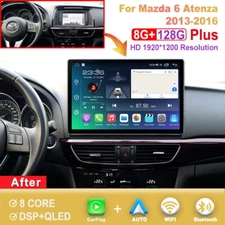 13.1 inch For Mazda 6 Atenza 2013-2016 Car Radio Carplay Android Multimedia