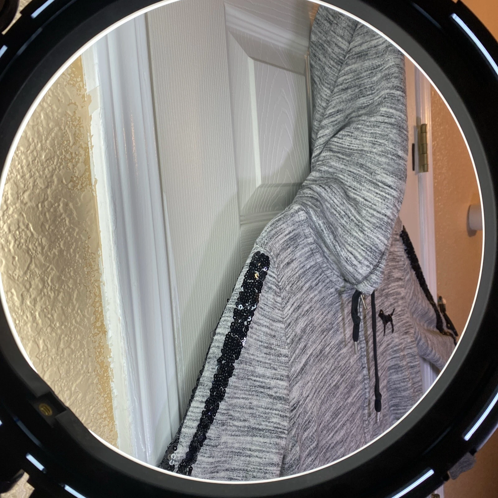 UNDERCOVER Felpa con cappuccio rosa Victoria'a Secret donna M MEDIA tasche cerniera intera casual