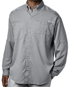 Columbia Mens Tamiami II Omni-Shade Long Sleeve Shirt Cool Grey 5XT | eBay