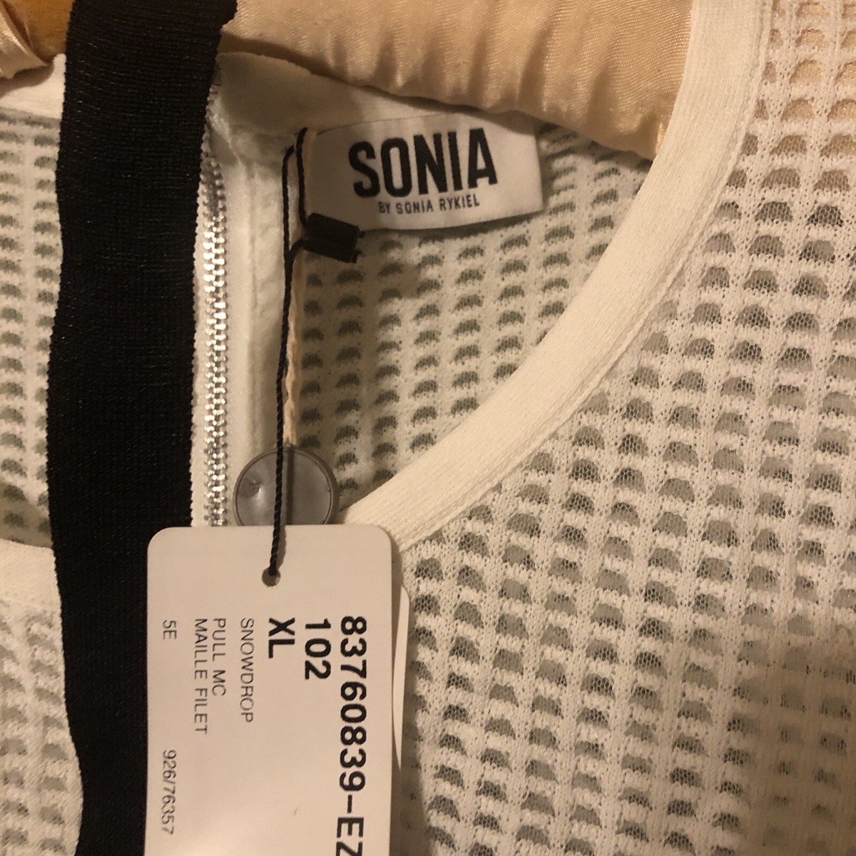 NWT Sonia By Sonia Rykiel White Mesh Top XL Beachwear | eBay