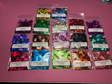 Solvent Resistant Holo Poop shape Glitter U Choose Color Nail Art Face Crafts