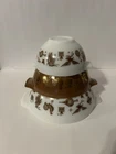 Vintage Pyrex Early American Cinderella Nesting Mixing Bowls 441 - 443 Set Of 3