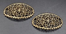 Vintage 1950s MUSI Gold Filigree Shoe Clips