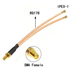 1PCS SMA Male Female RP to 3x u.FL Jack 1 to 3 Triple Splitter RG178 Cable