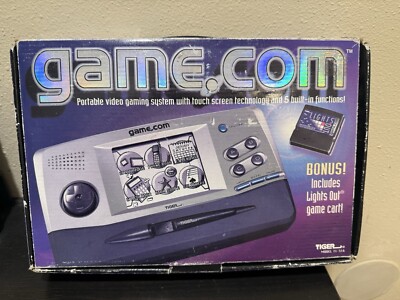 Game.Com Tiger Console w/Box Manuals Stylus WORKS Lights Out Indy 500 Games Read