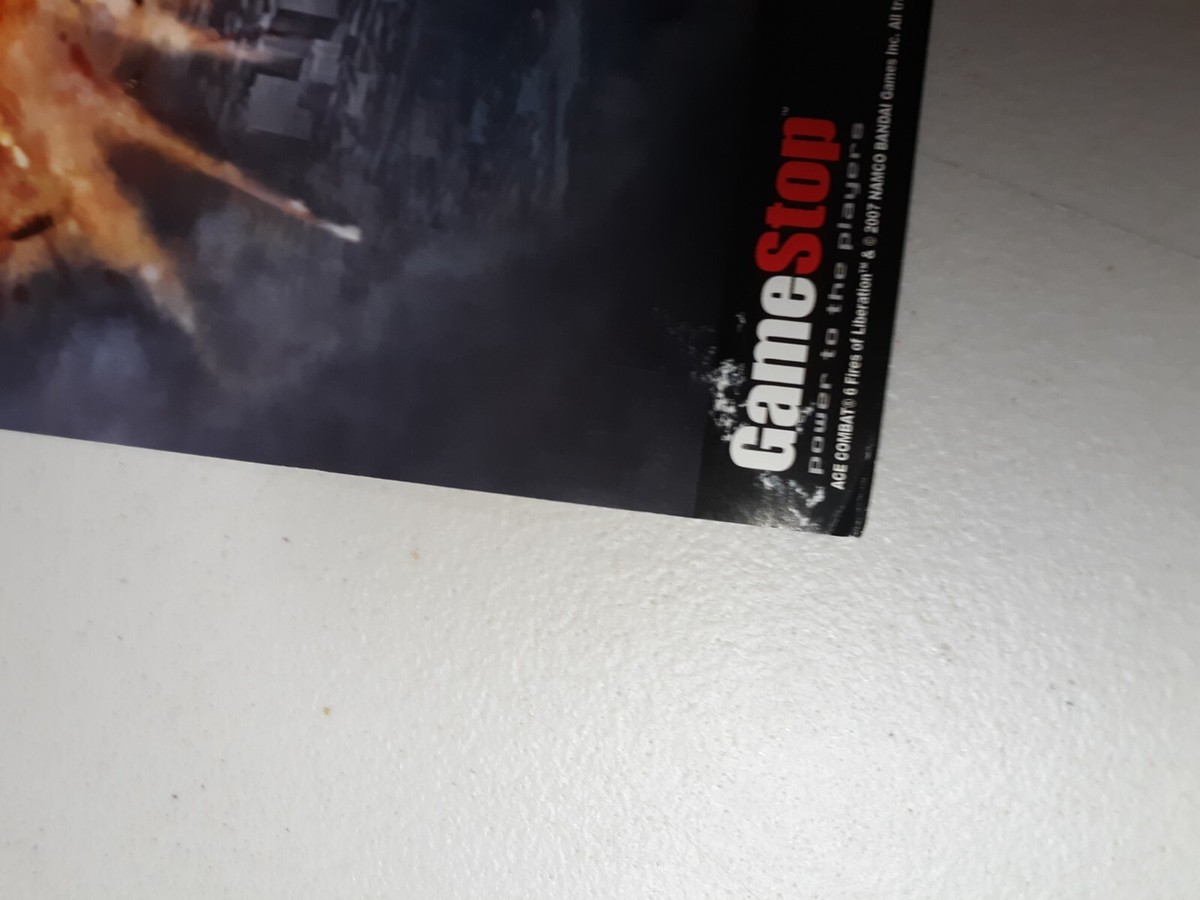 Ace Combat 6 poster 17 X 22 GameStop w Mini Poster EUC Promo Free