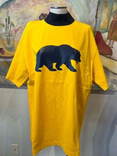 Calvin Klein X Raf Simons X UC Berkeley Yellow Logo Cotton Top Size S New With