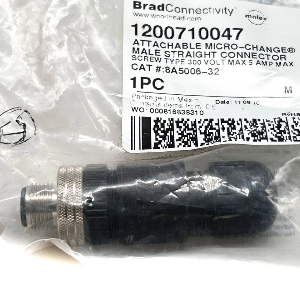 Conector recto macho microcambio Brad 1200710047 Molex 8A5006-32 Foto 3 de 4