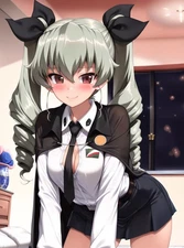 GIRLS und PANZER   Anchovy  Nude Uncensored  2Lsize  photos 5 sheets