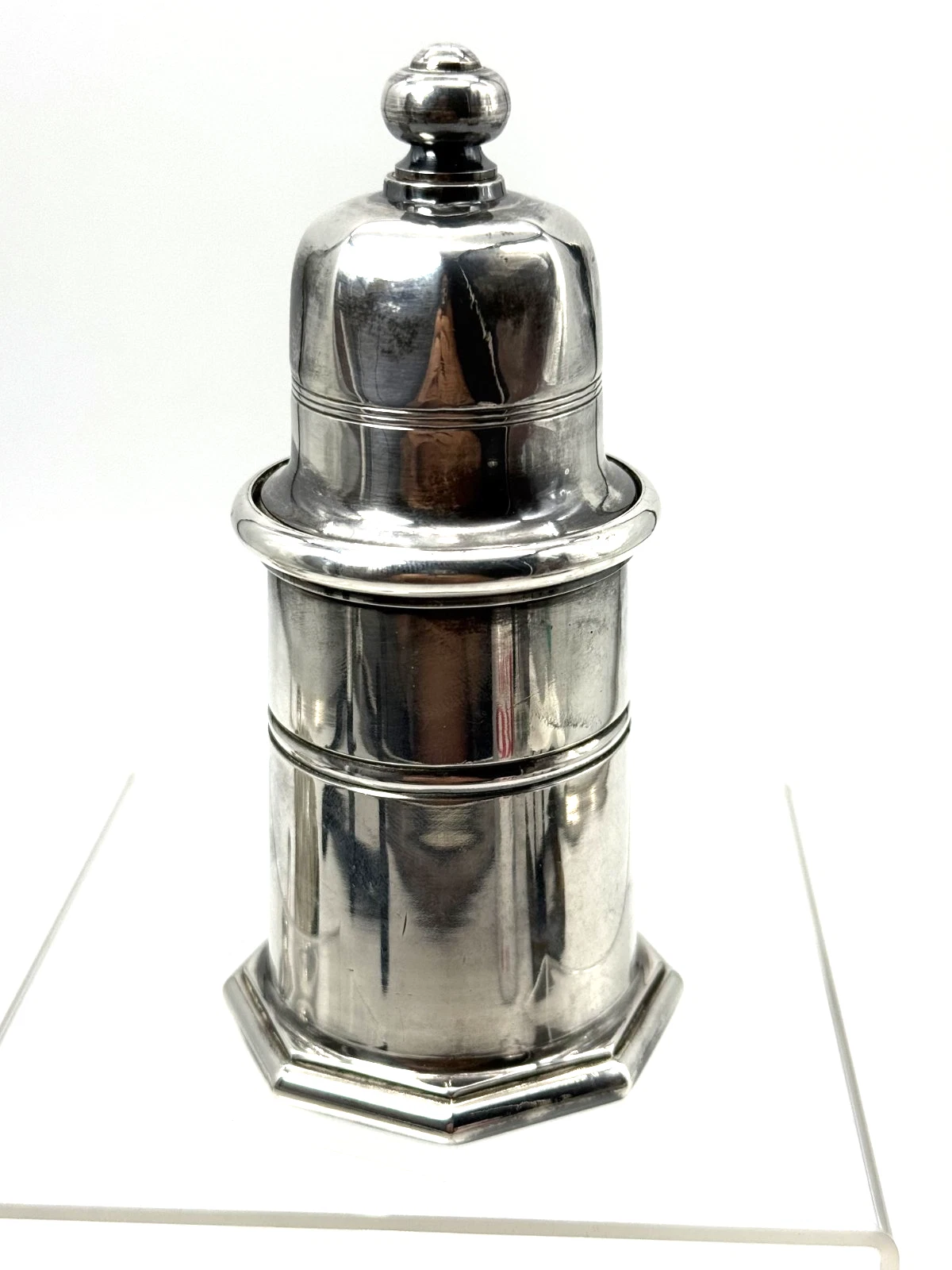 Exquisite Very Rare Christofle Paris Silver Pepper Mill Grinder Marked on Bottom