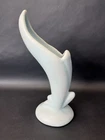 Vintage Van Briggle Pottery Bird of Paradise Light Blue Moonglo Mist 9” Bud Vase