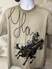 YoungLA SOLD OUT Men’s 4127 - COWBOY EMBROIDERED T SHIRT Size M Brand New