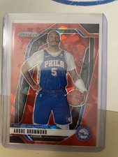 2024-25 Panini Prizm Red Cracked Ice Andre Drummond #18 Philadelphia 76ers