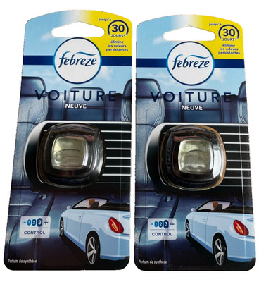 (2.487,50 /L) 2x Febreze Car Auto Lufterfrischer Clip Neuwagenduft