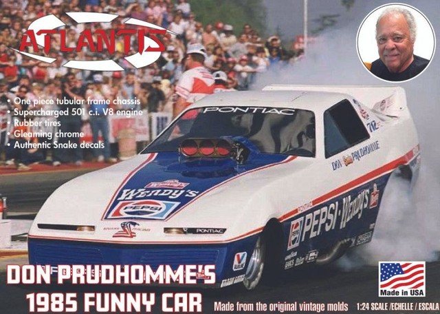 Atlantis 1/24 Don Prudhomme Pepsi Pontiac Trans AM Funny Car Model Kit M2711