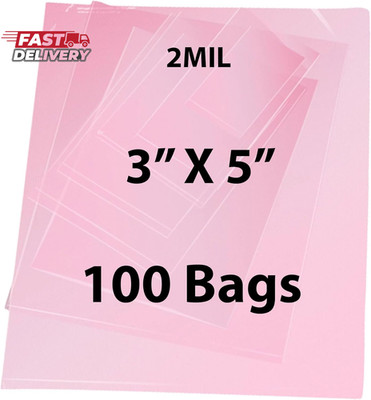 Pink Anti-Static Flat Bags, 2Mil 3'' X 5'' & 100 Bags | LDPE Material, Heat Sealab
