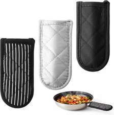 3 PCS Cast Iron Skillet Handle Covers, Pot Handle Covers Heat Resistant Cotton P