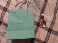 Vintage Tiffany  Co Estate Sterling Silver Loop Handle Baby Feeding Spoon 32g