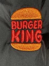 Burger King Heavyweight Size 2XL Employee Uniform Full Zip Nylon Black Jacket
