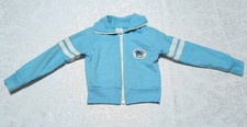 Vtg North Carolina Tar Heels Jacket Long Sleeve Zip Up Blue Child's Small 4