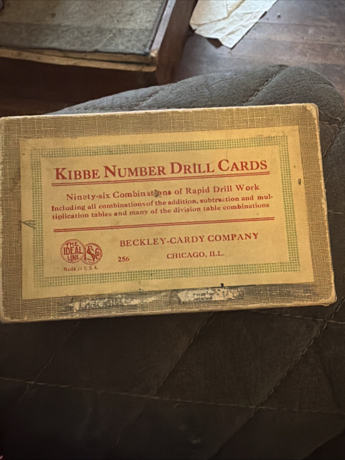 Kibbe Number Drill Cards From Ideal School Supply Co., 1920'S
